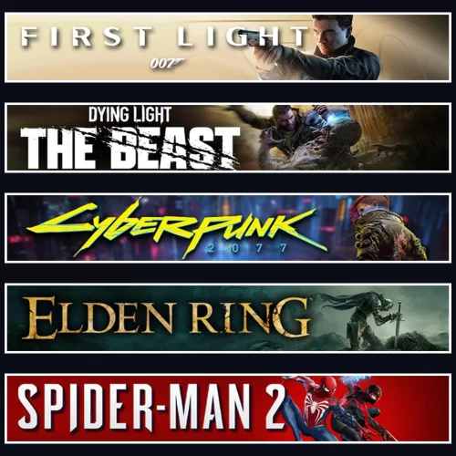 007 +Beast +Cyberpunk +Elden +Spider 2